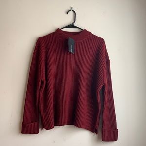 NWT Fashionnova Burgandy sweater